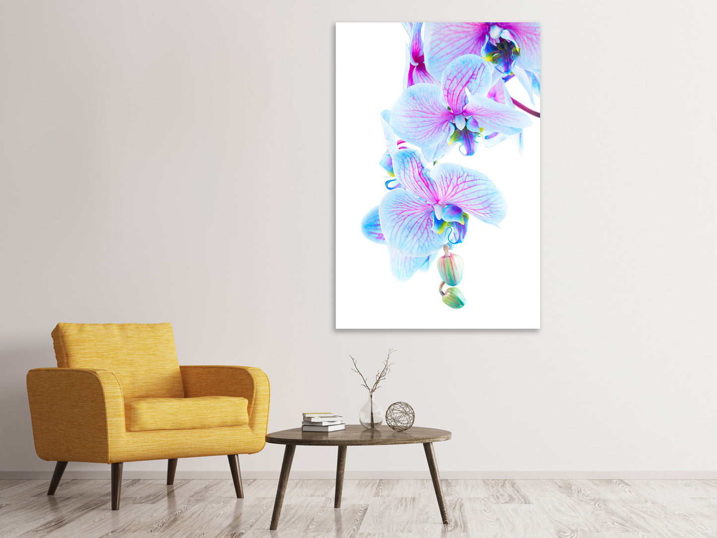 Leinwandbild Orchideen-Schmetterling