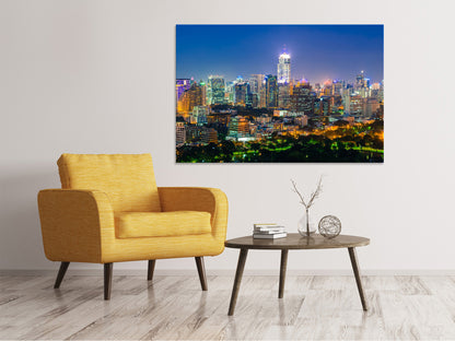 Leinwandbild Skyline One Night in Bangkok