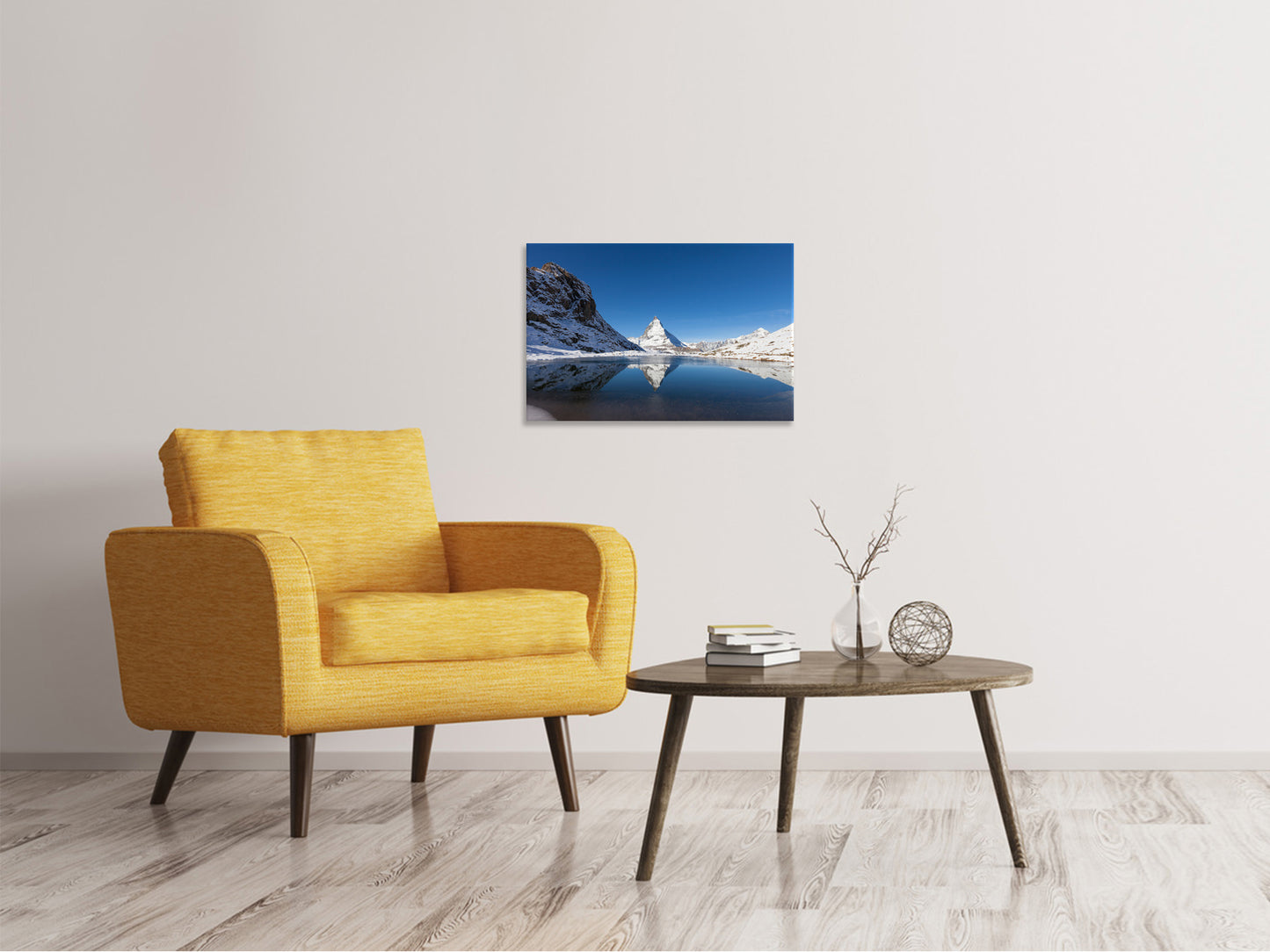 Leinwandbild Der Riffelsee am Matterhorn
