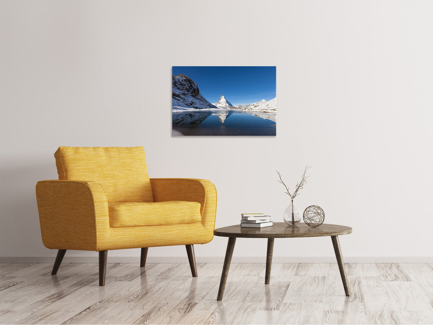 Leinwandbild Der Riffelsee am Matterhorn