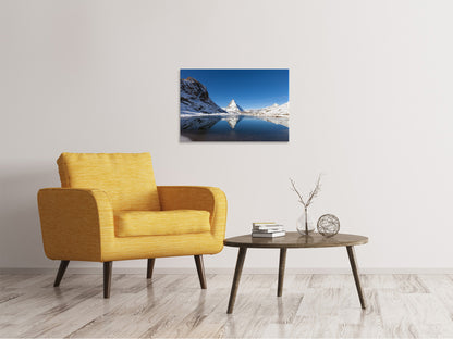 Leinwandbild Der Riffelsee am Matterhorn