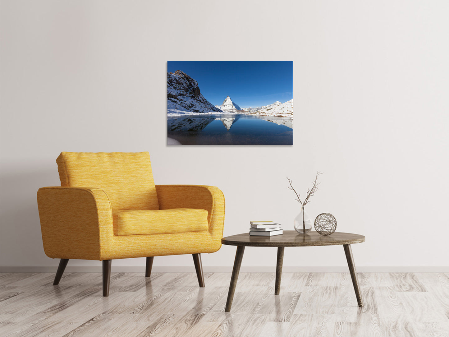 Leinwandbild Der Riffelsee am Matterhorn