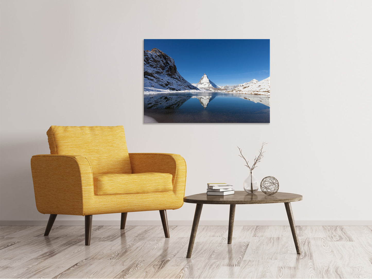 Leinwandbild Der Riffelsee am Matterhorn