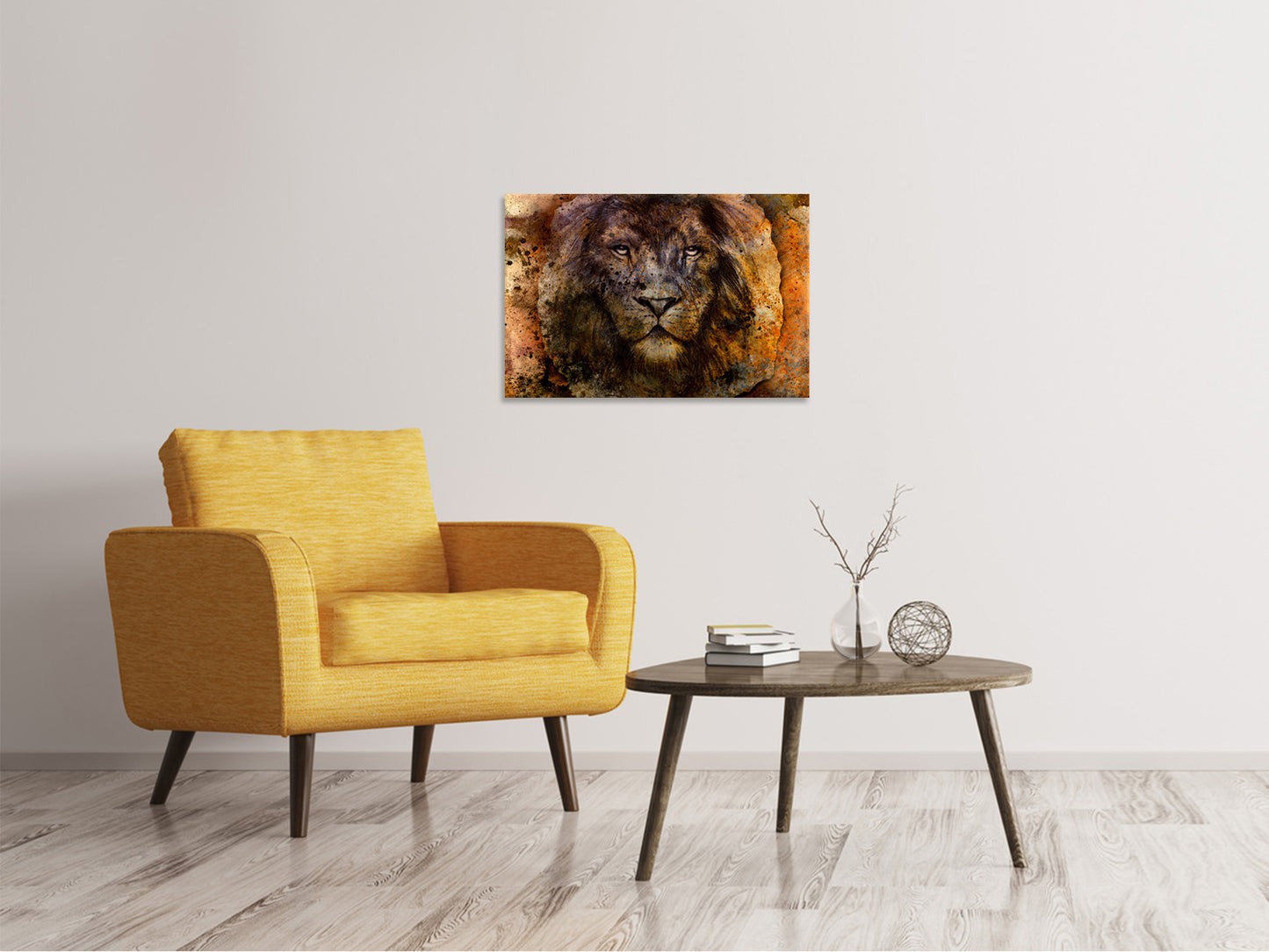 Leinwandbild Portrait eines Löwen