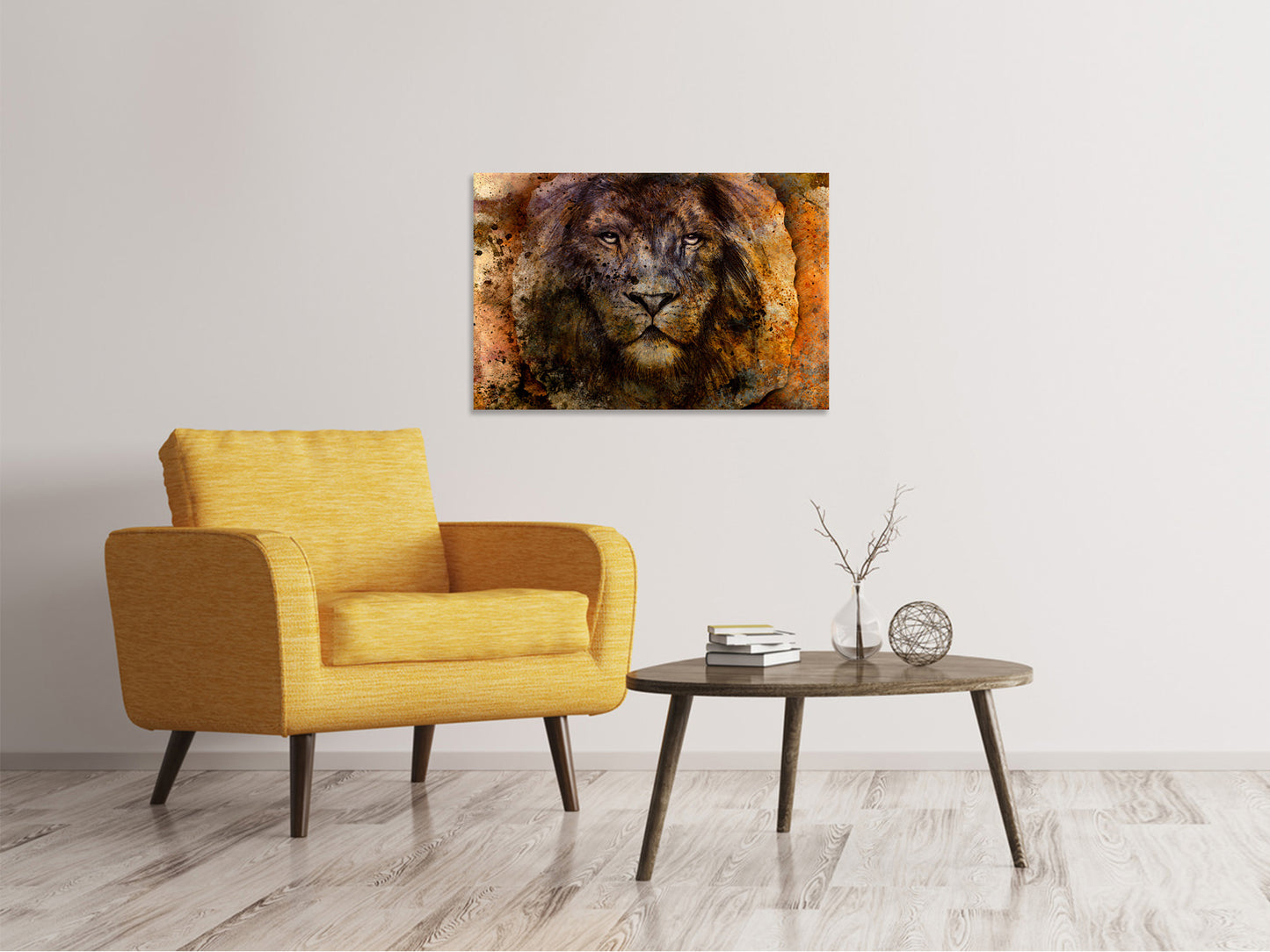 Leinwandbild Portrait eines Löwen