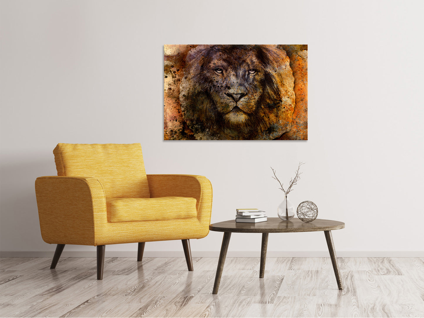 Leinwandbild Portrait eines Löwen