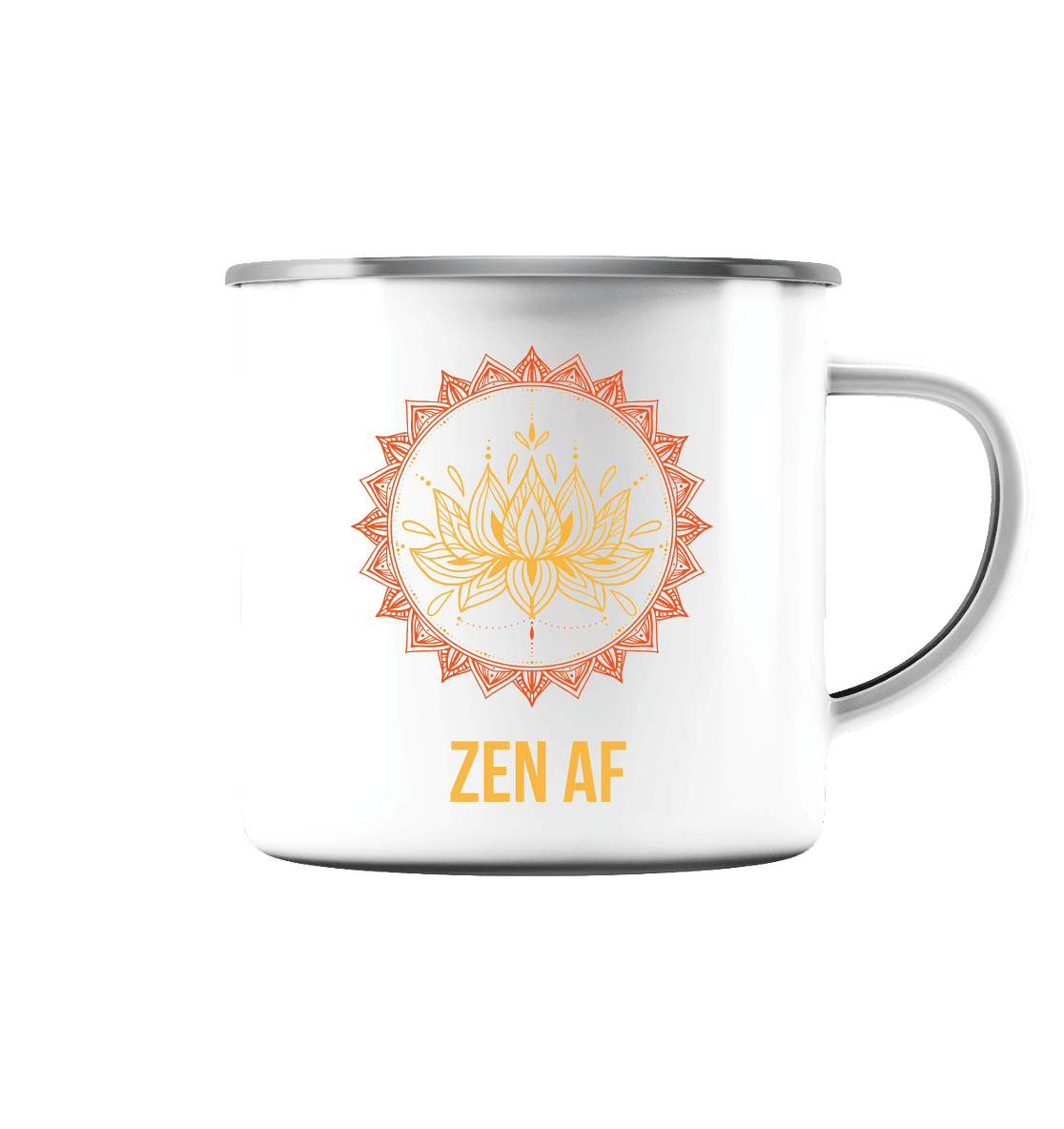 ZEN AF  - Emaille Tasse (Silber)