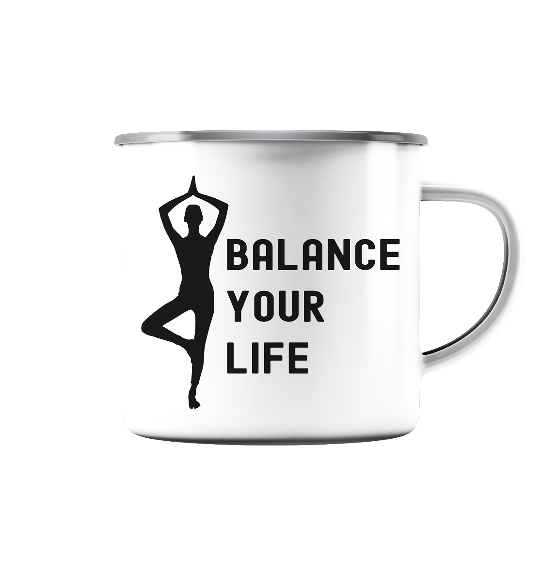 Yoga & Balance - Emaille Tasse