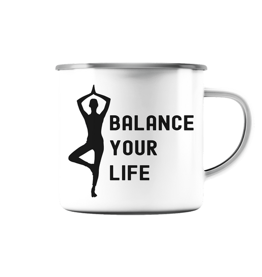 Yoga & Balance - Emaille Tasse