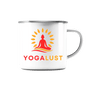 Yogalust - Emaille Tasse (Silber)