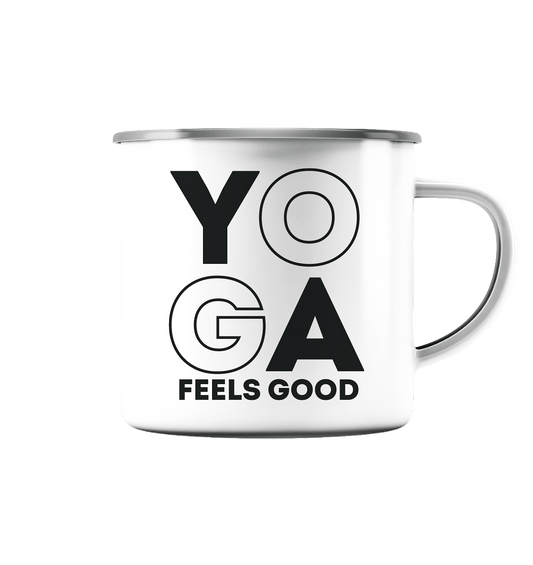 Feels Good - Emaille Tasse (Silber)