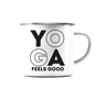 Feels Good - Emaille Tasse (Silber)