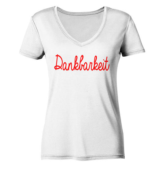 Dankbarkeit - Damen V-Neck Shirt