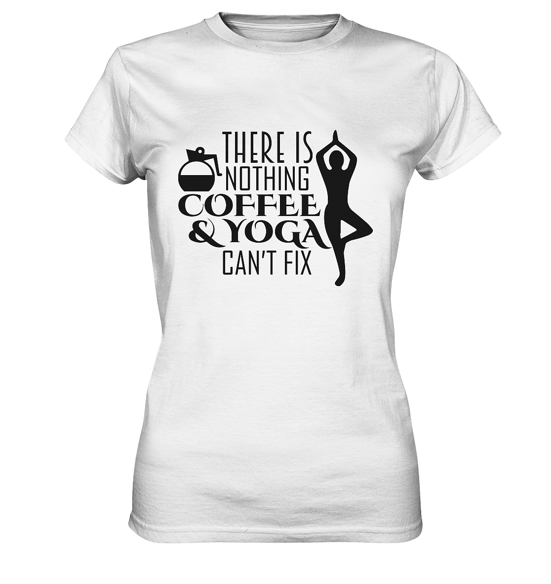 Kaffee & Yoga - Damen T-Shirt