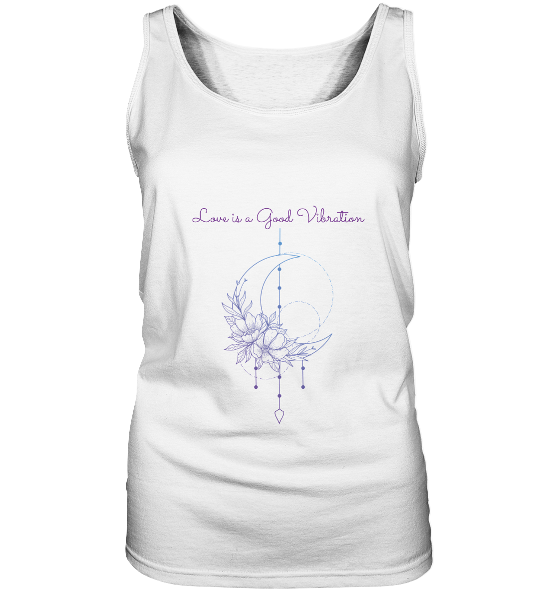 Unbearbeitet LOVE IS A GOOD VIBRATION - Damen Tank-Top