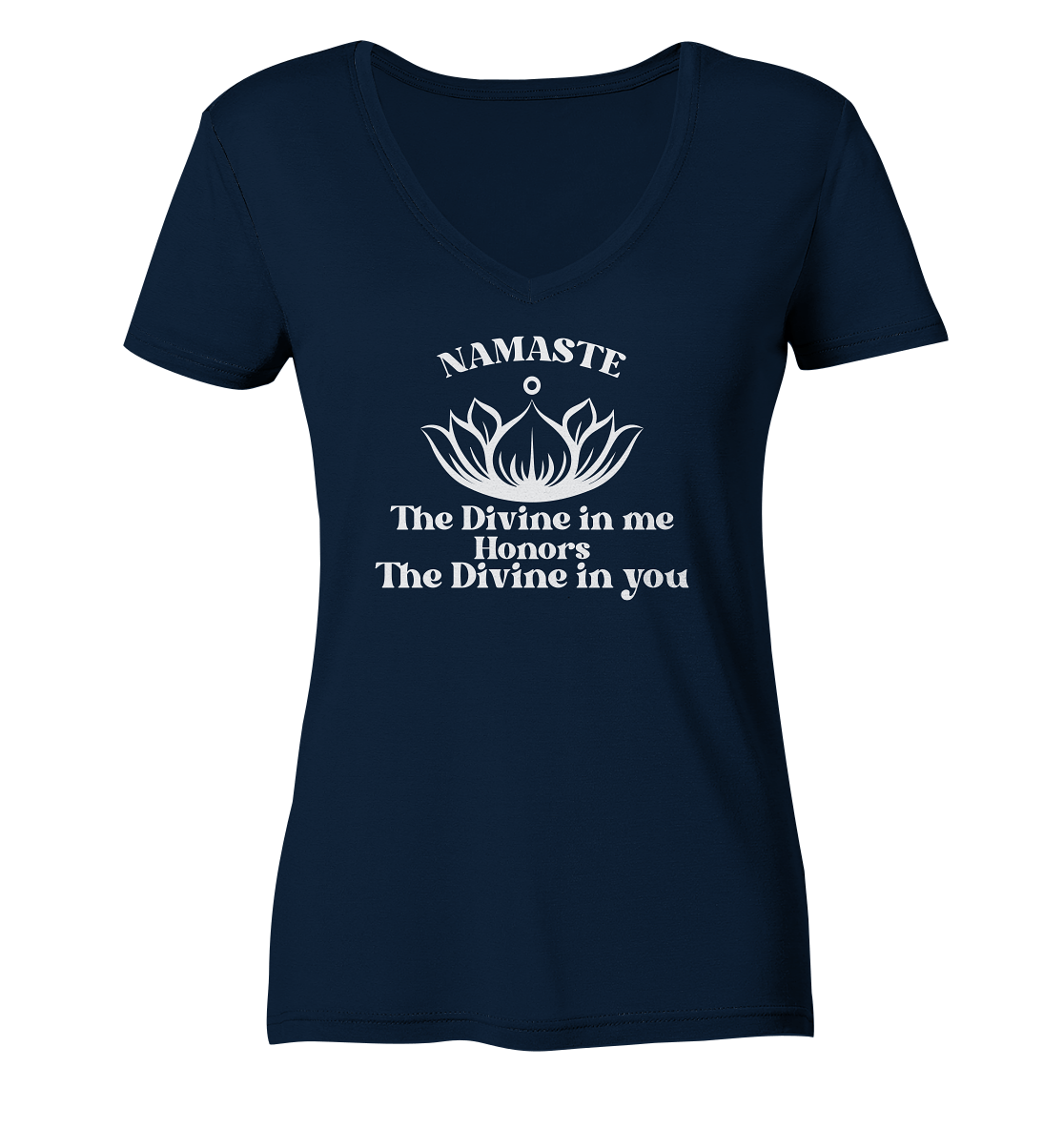 Namaste - Damen V-Neck Shirt Bio