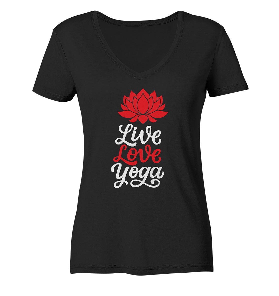 Live & Love - Damen V-Neck Shirt Bio