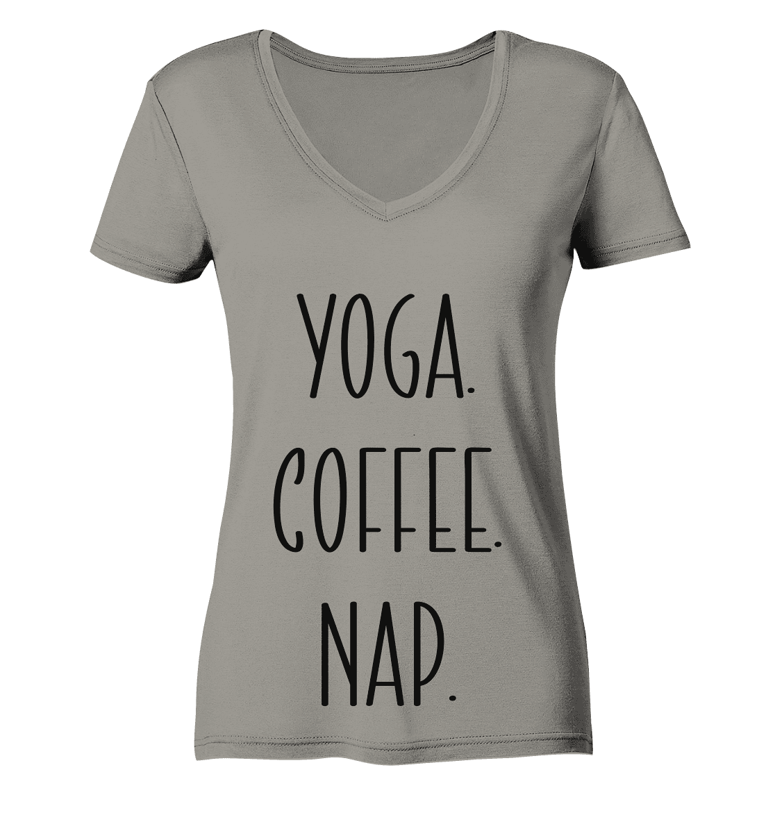 YOGA. COFFEE. NAP. - Damen V-Neck Shirt