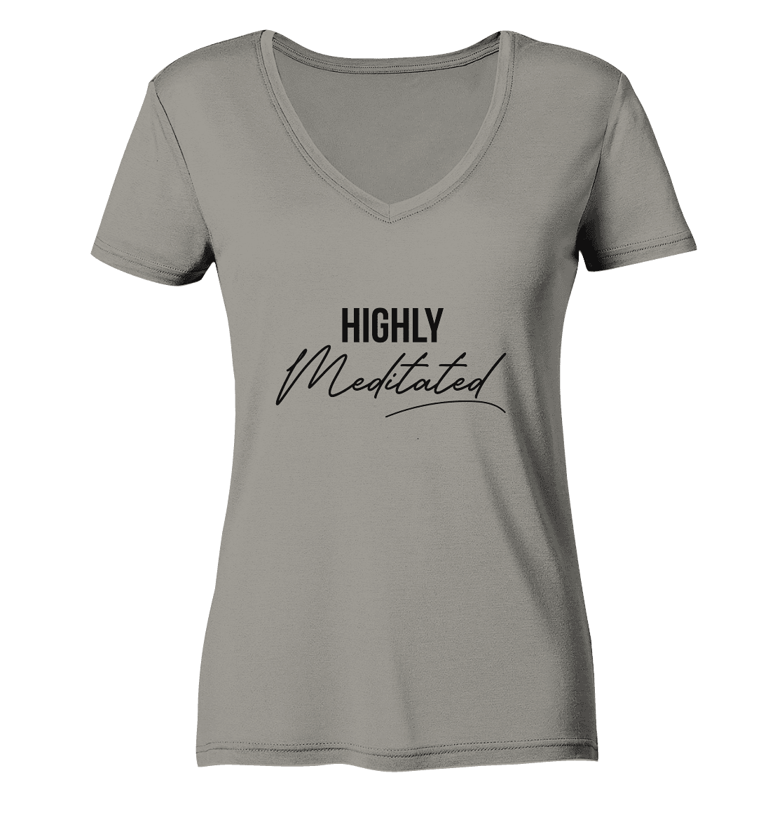 HIGHLY MEDITATED  - Damen V-Neck Shirt