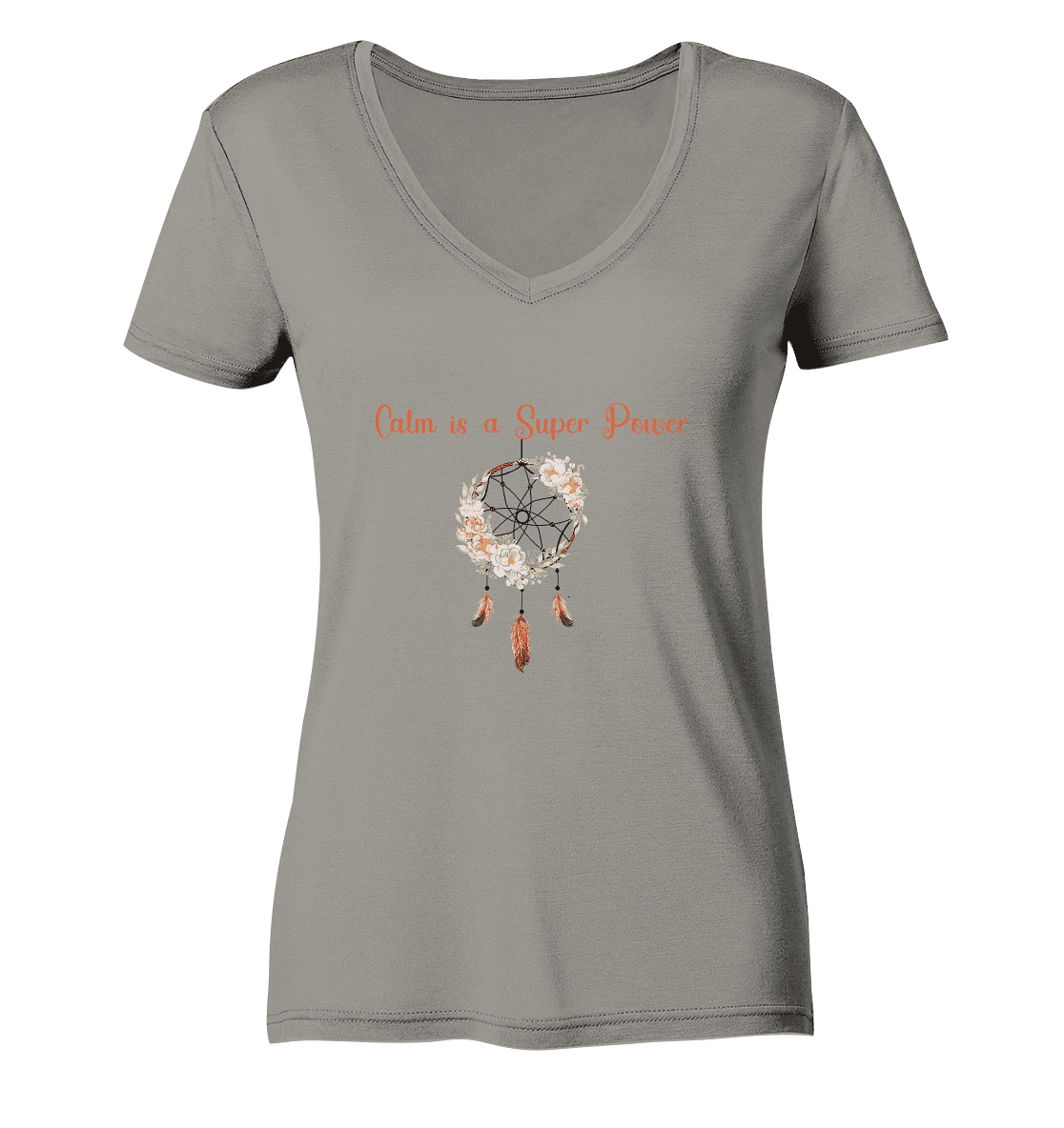 In der Ruhe liegt die Kraft - Calm is a Super Power - Damen V-Neck Shirt Bio