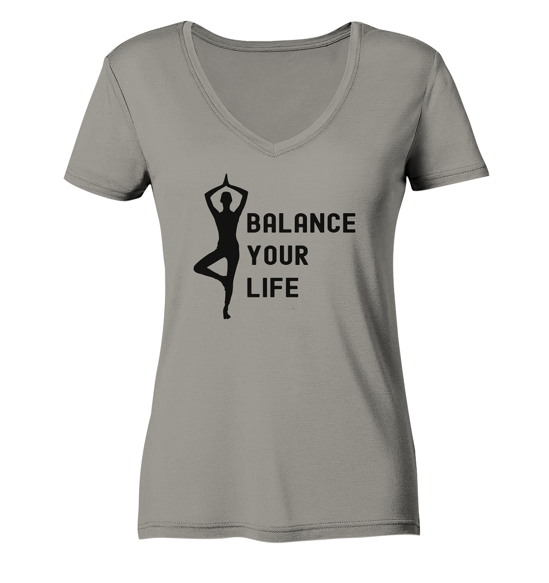 Yoga & Balance - Damen V-Neck Shirt Bio