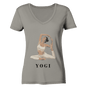 FLEXIBEL SEIN MIT YOGA  - Damen V-Neck Shirt