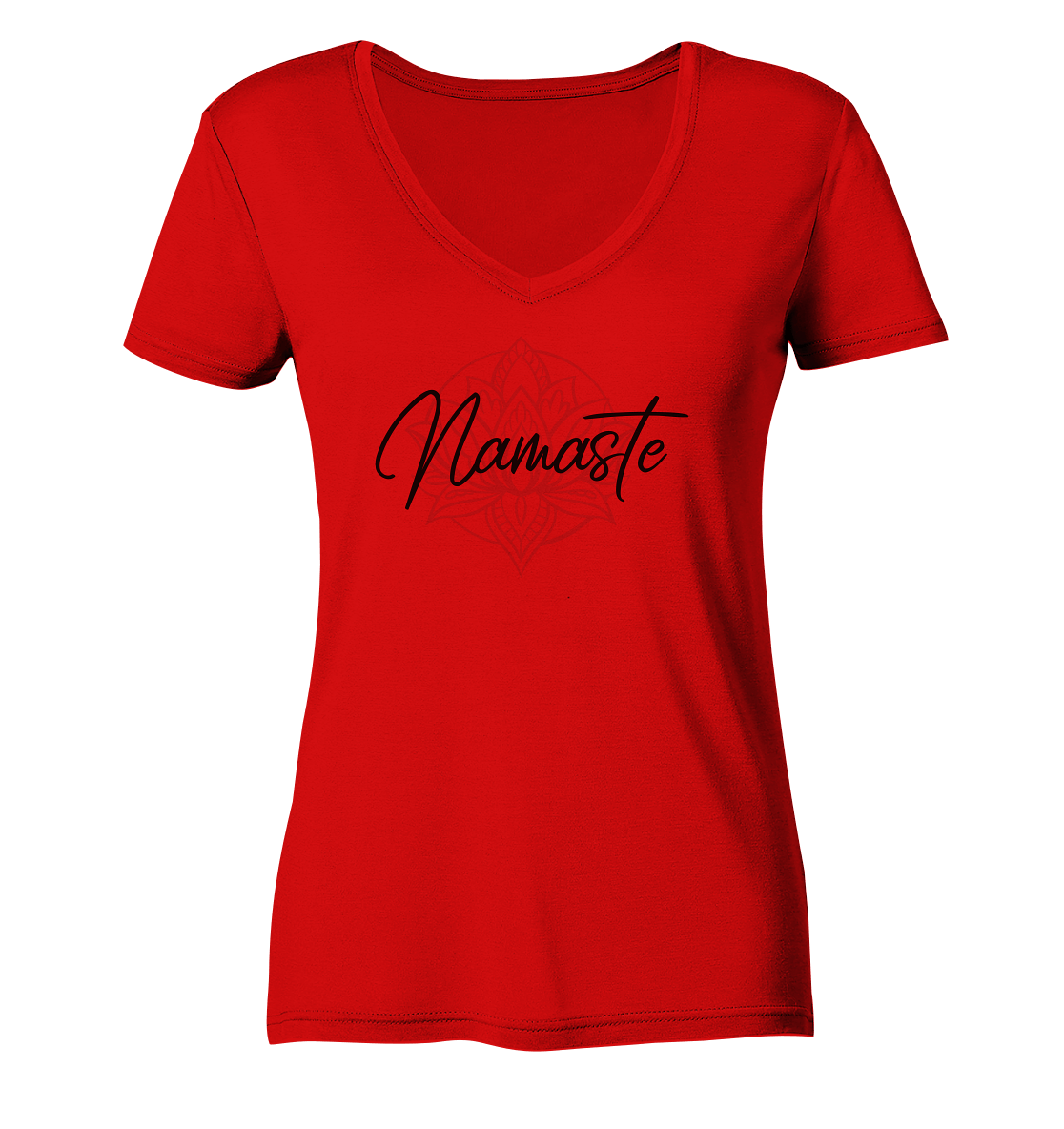 NAMASTE DIE BLUME DES LEBENS! - Ladies V-Neck Shirt