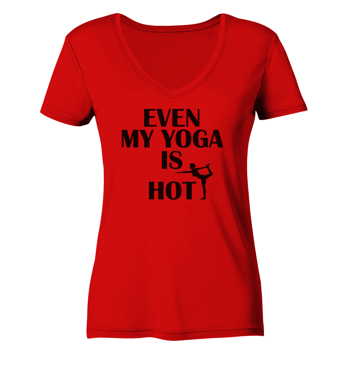 SOGAR MEIN YOGA IST HEIß - Damen V-Neck Shirt