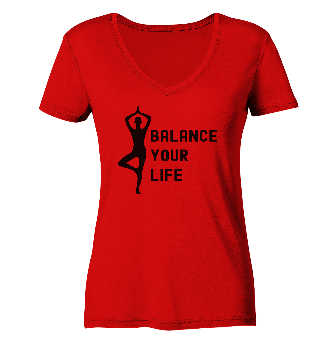 Yoga & Balance - Damen V-Neck Shirt Bio