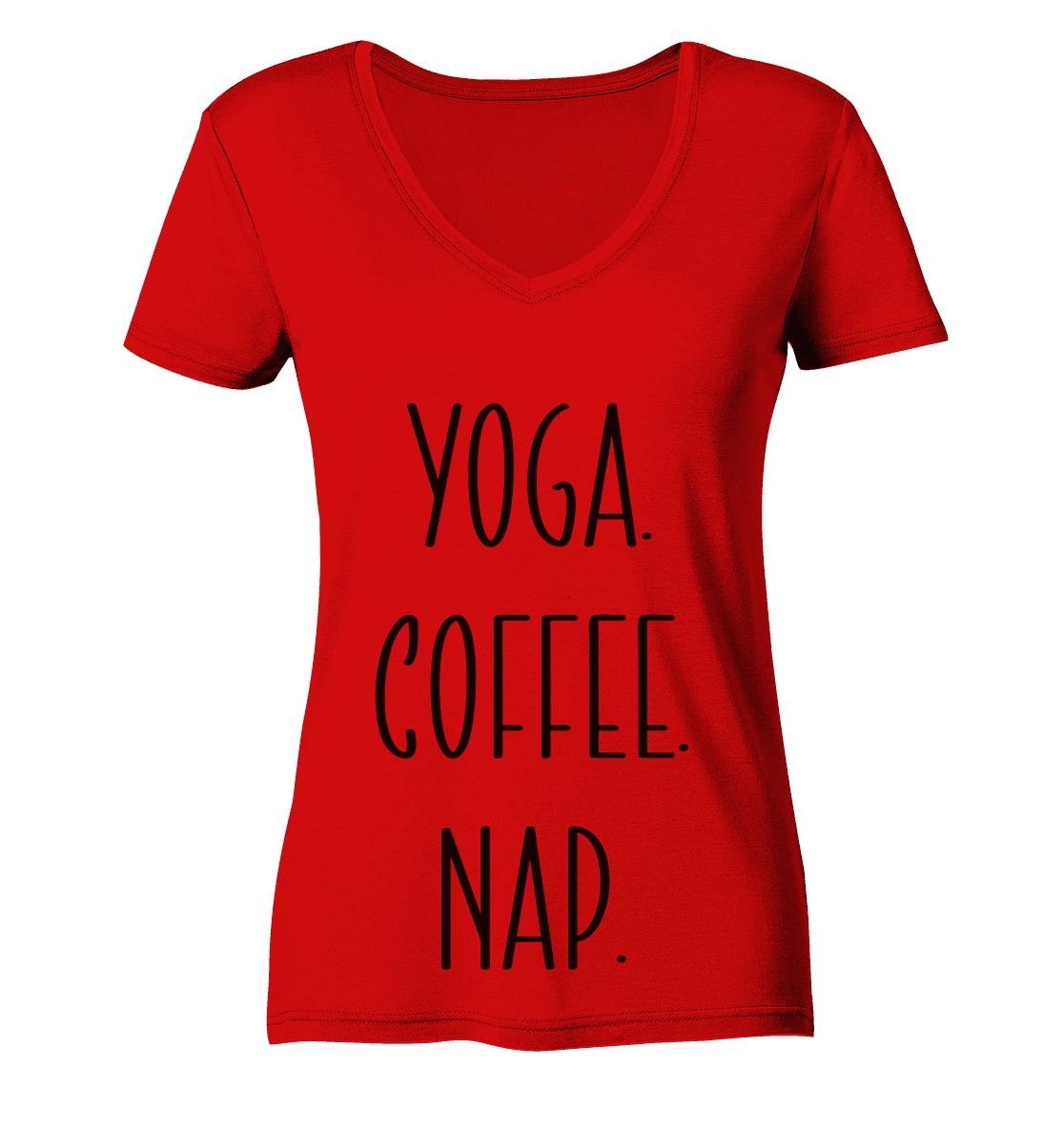 YOGA. COFFEE. NAP. - Damen V-Neck Shirt