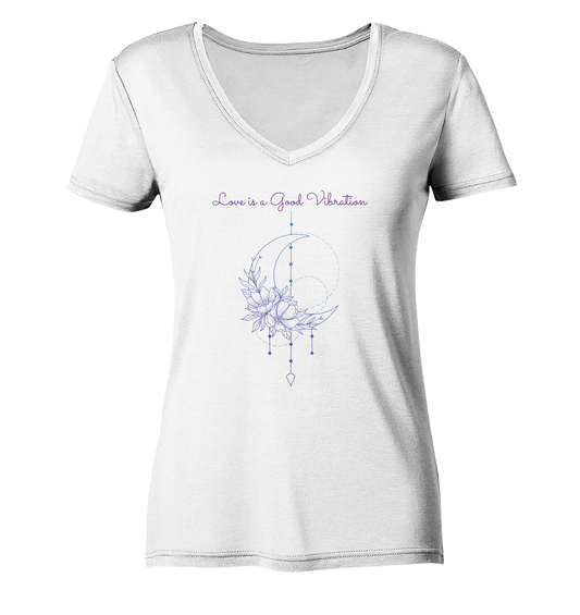 LOVE IS A GOOD VIBRATION  - Damen V-Neck Shirt