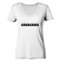 I AM JUST HERE FOR SAVASANA ICH BIN NUR FÜR SAVASANA HIER - Damen V-Neck Shirt