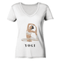 FLEXIBEL SEIN MIT YOGA  - Damen V-Neck Shirt