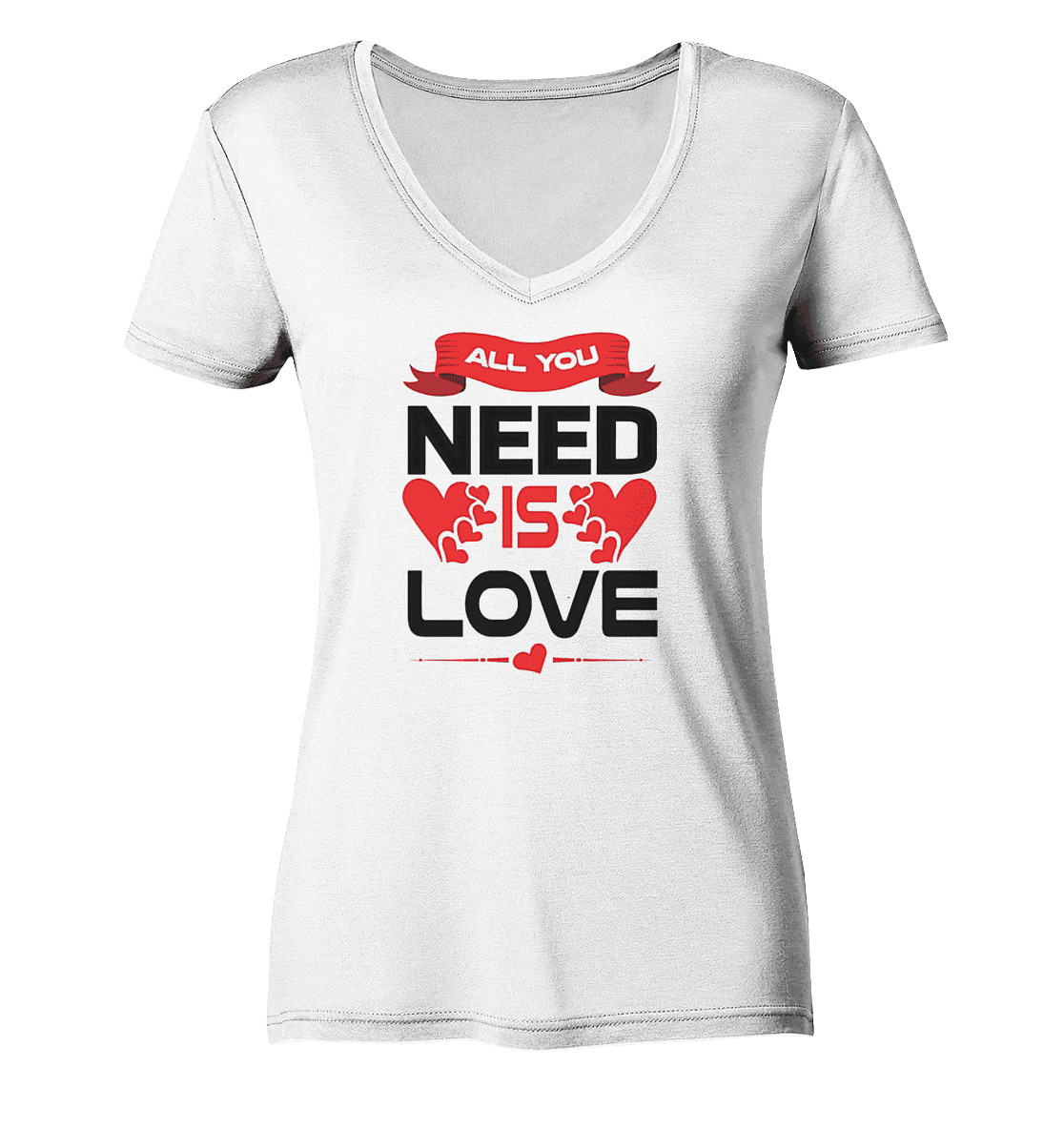 Liebe - Ladies V-Neck Shirt Bio