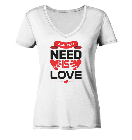 Liebe - Ladies V-Neck Shirt Bio