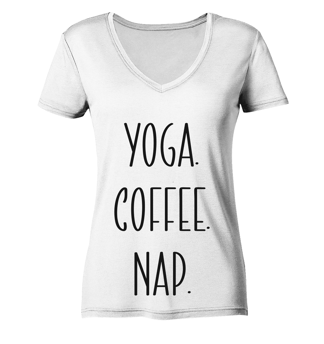 YOGA. COFFEE. NAP. - Damen V-Neck Shirt