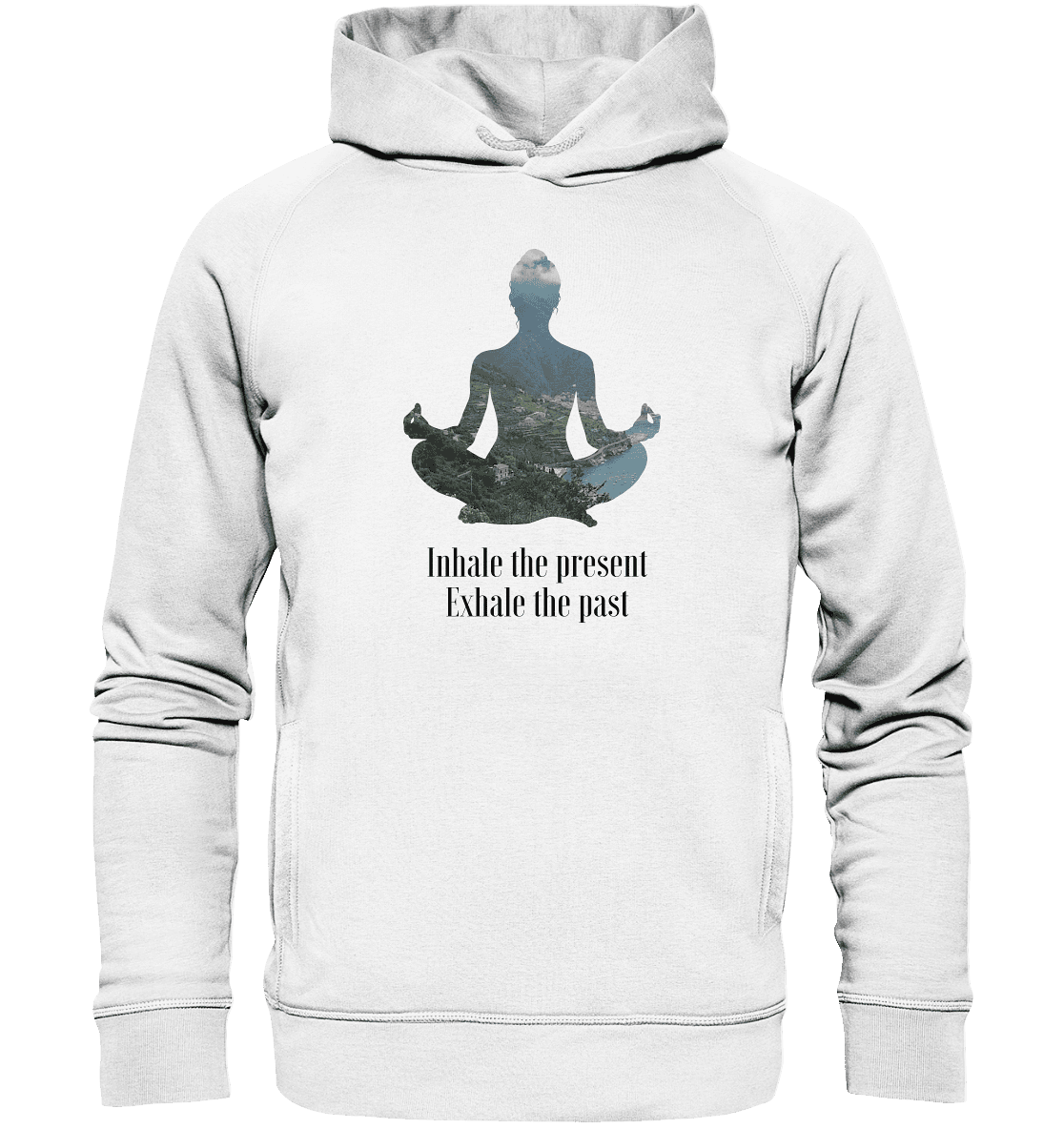 ATME DIE GEGENWART EIN - ATME DIE VERGANGENHEIT AUS  - Unisex Hoodie Bio