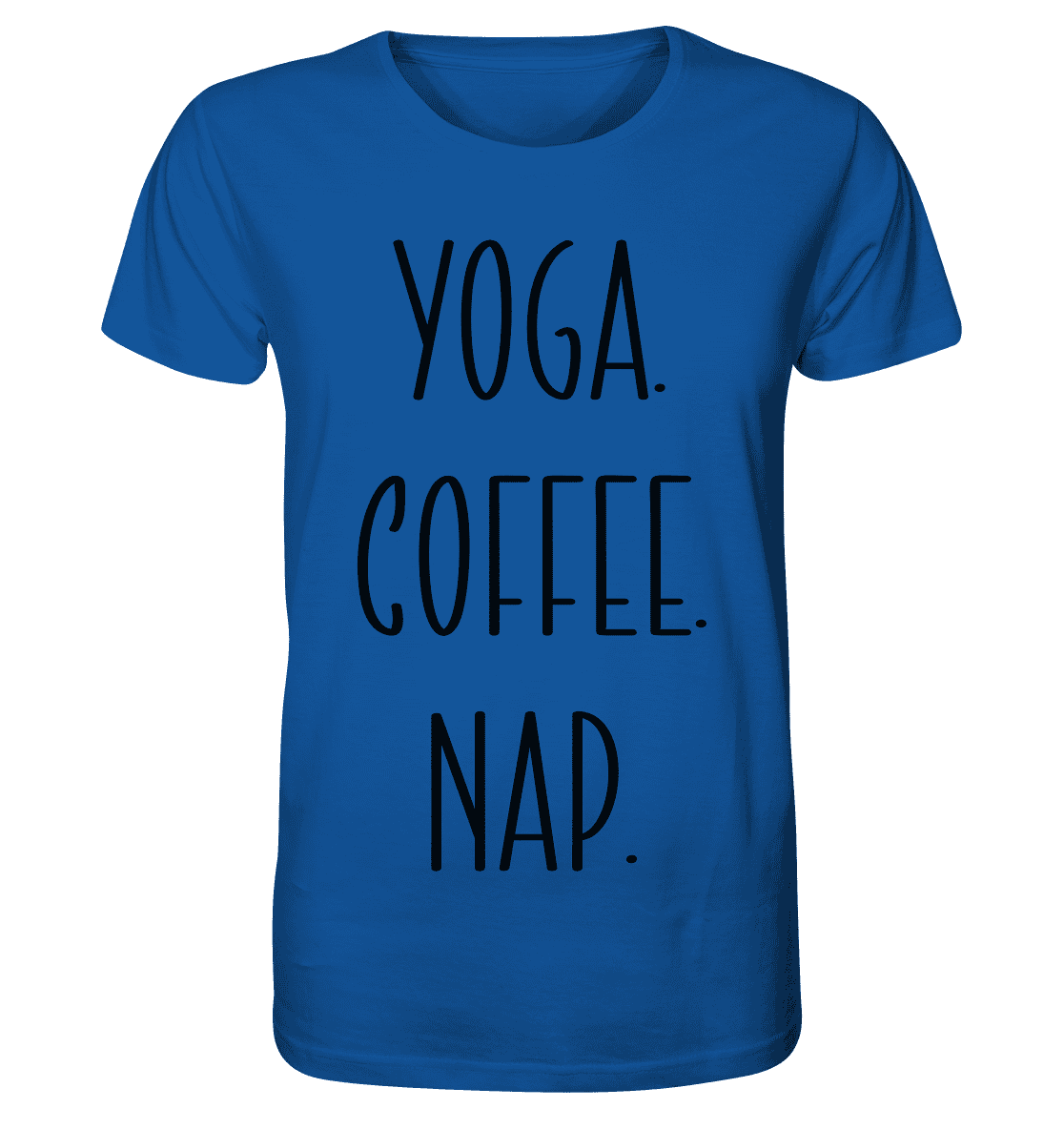 YOGA. COFFEE. NAP. - Herren T-Shirt Bioqualität