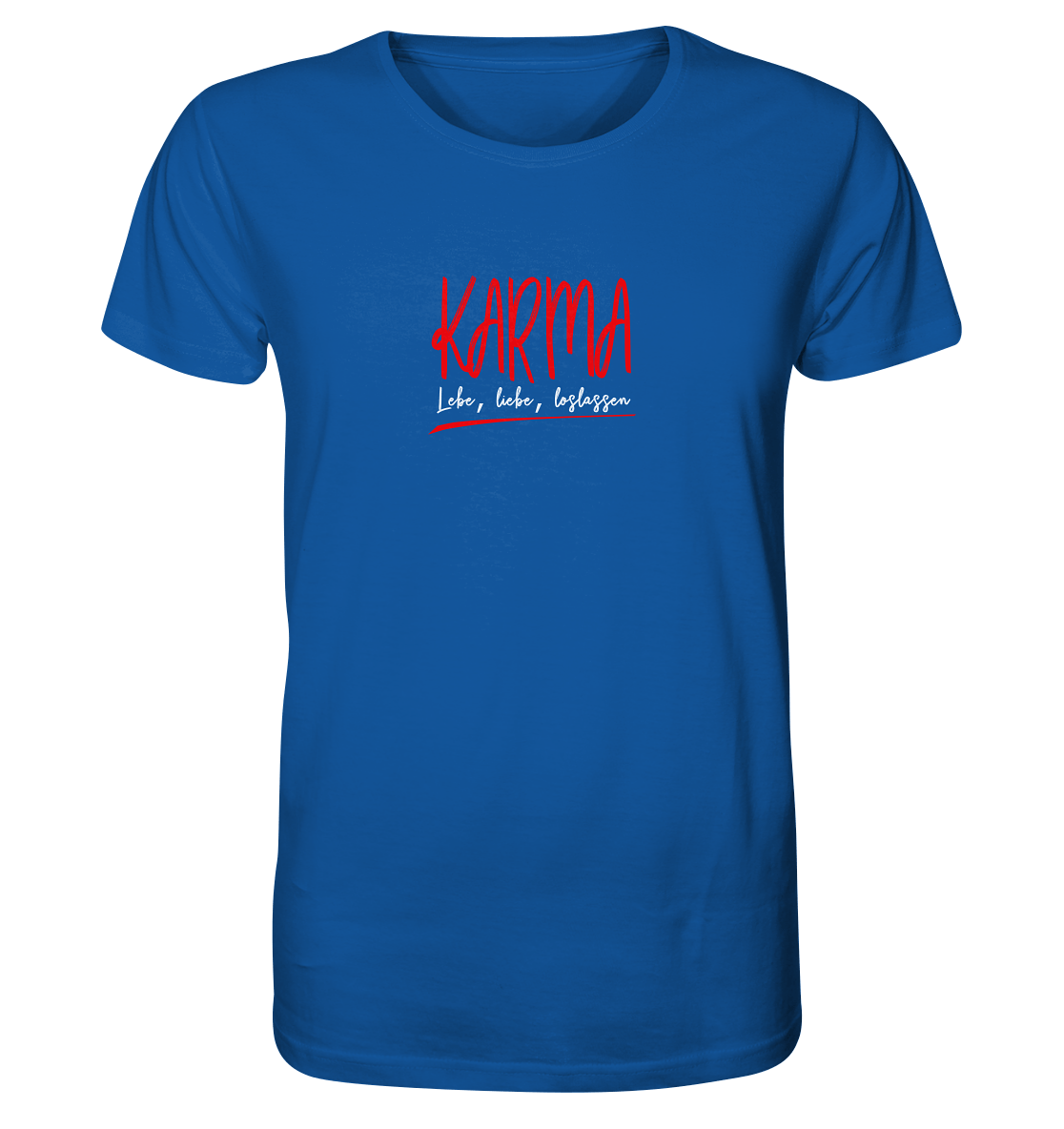 Karma Lebe, liebe, loslassen - Herren T-Shirt Bioqualität