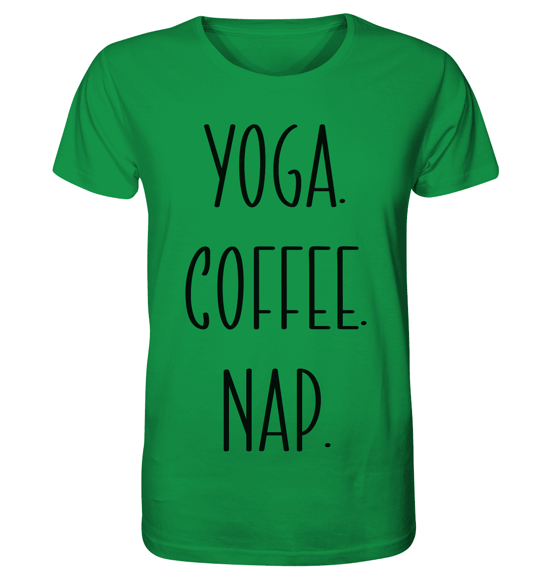 YOGA. COFFEE. NAP. - Herren T-Shirt Bioqualität