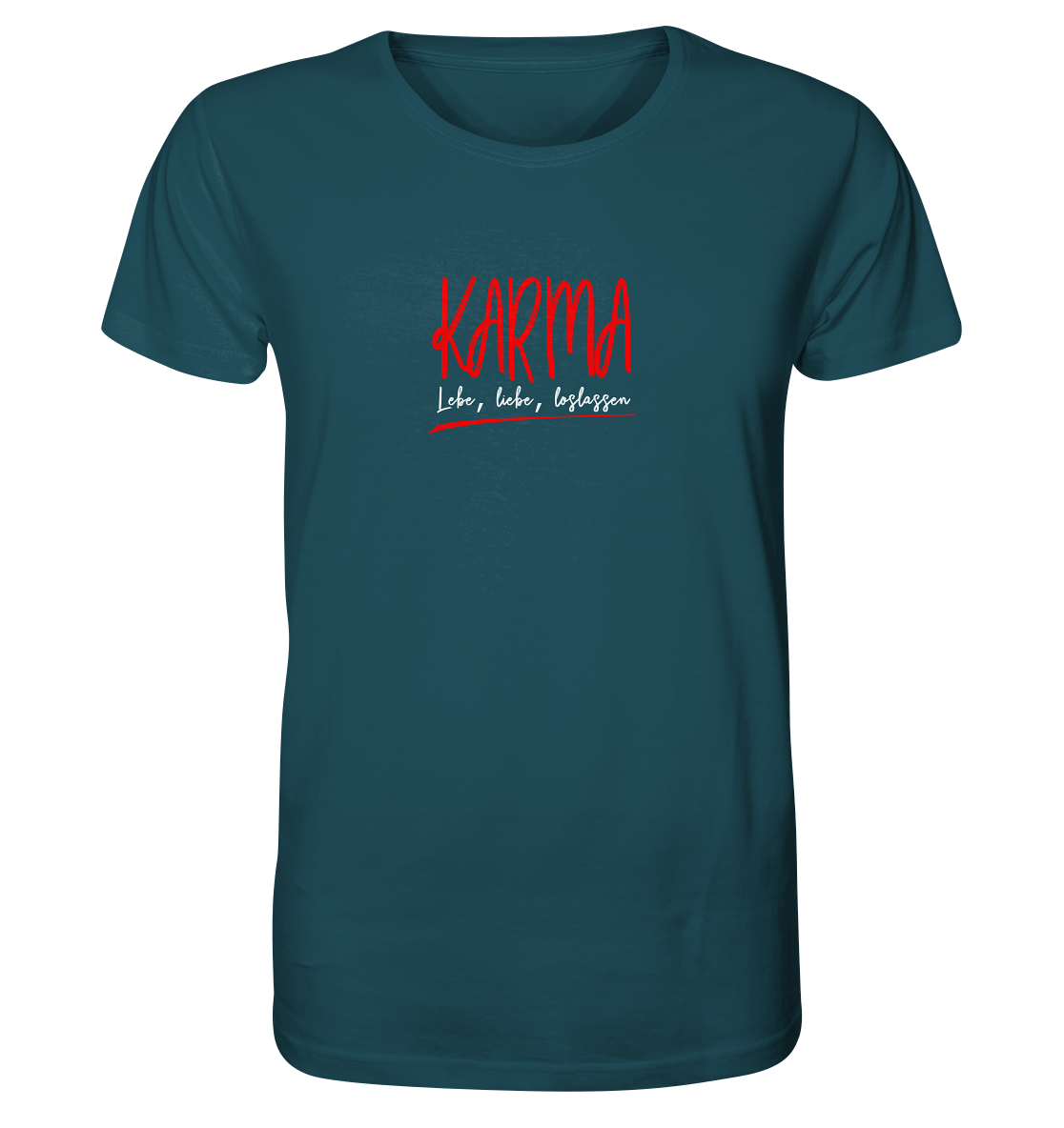 Karma Lebe, liebe, loslassen - Herren T-Shirt Bioqualität