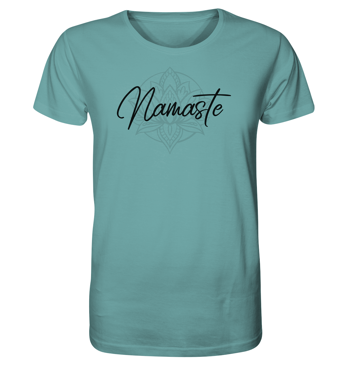 NAMASTE DIE BLUME DES LEBENS!- Herren T-Shirt Bioqualität