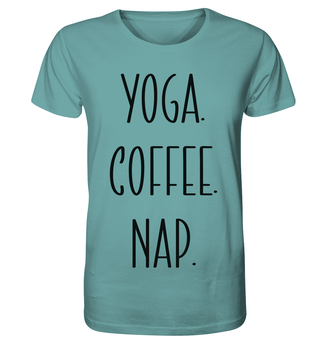 YOGA. COFFEE. NAP. - Herren T-Shirt Bioqualität