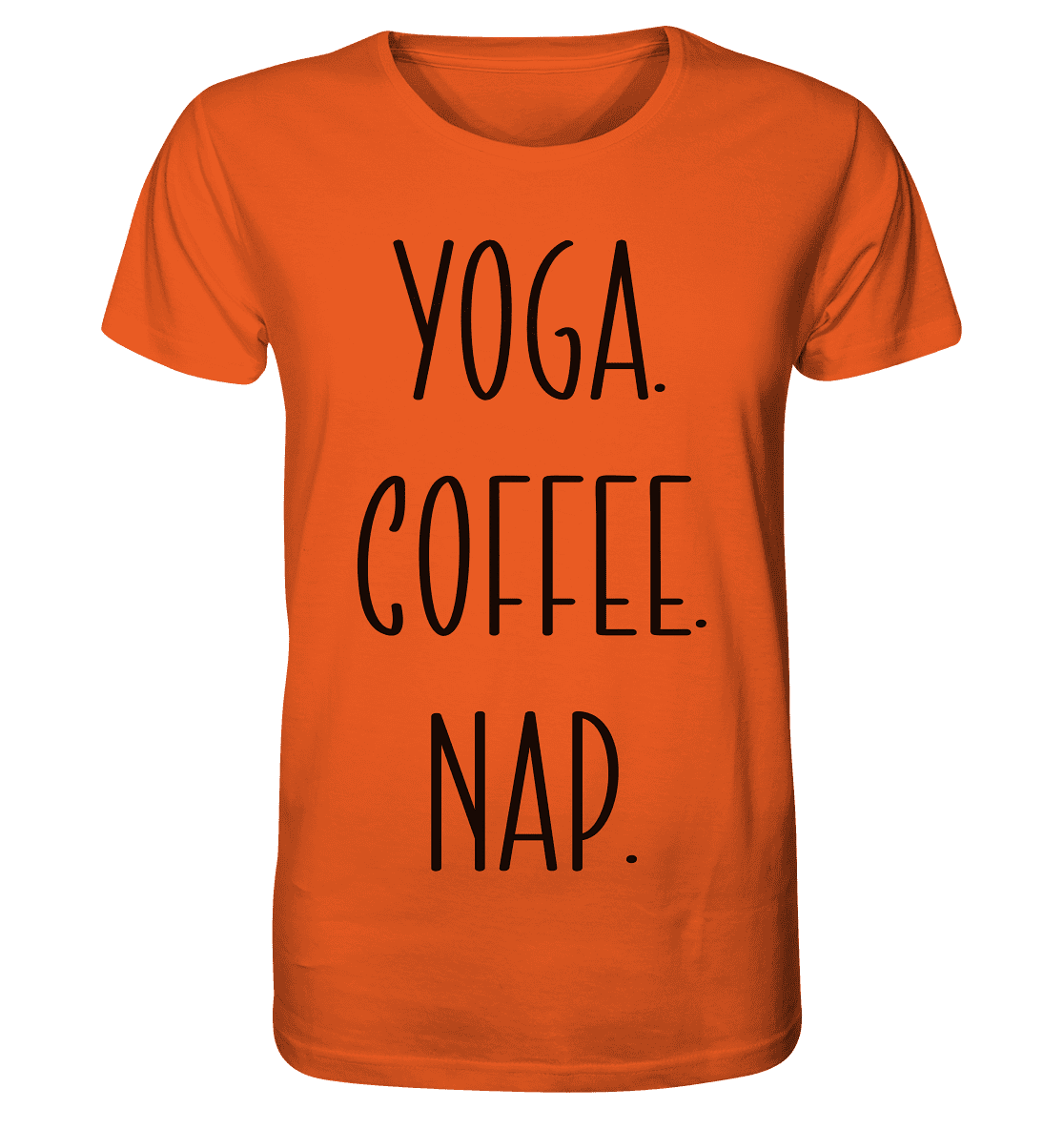 YOGA. COFFEE. NAP. - Herren T-Shirt Bioqualität