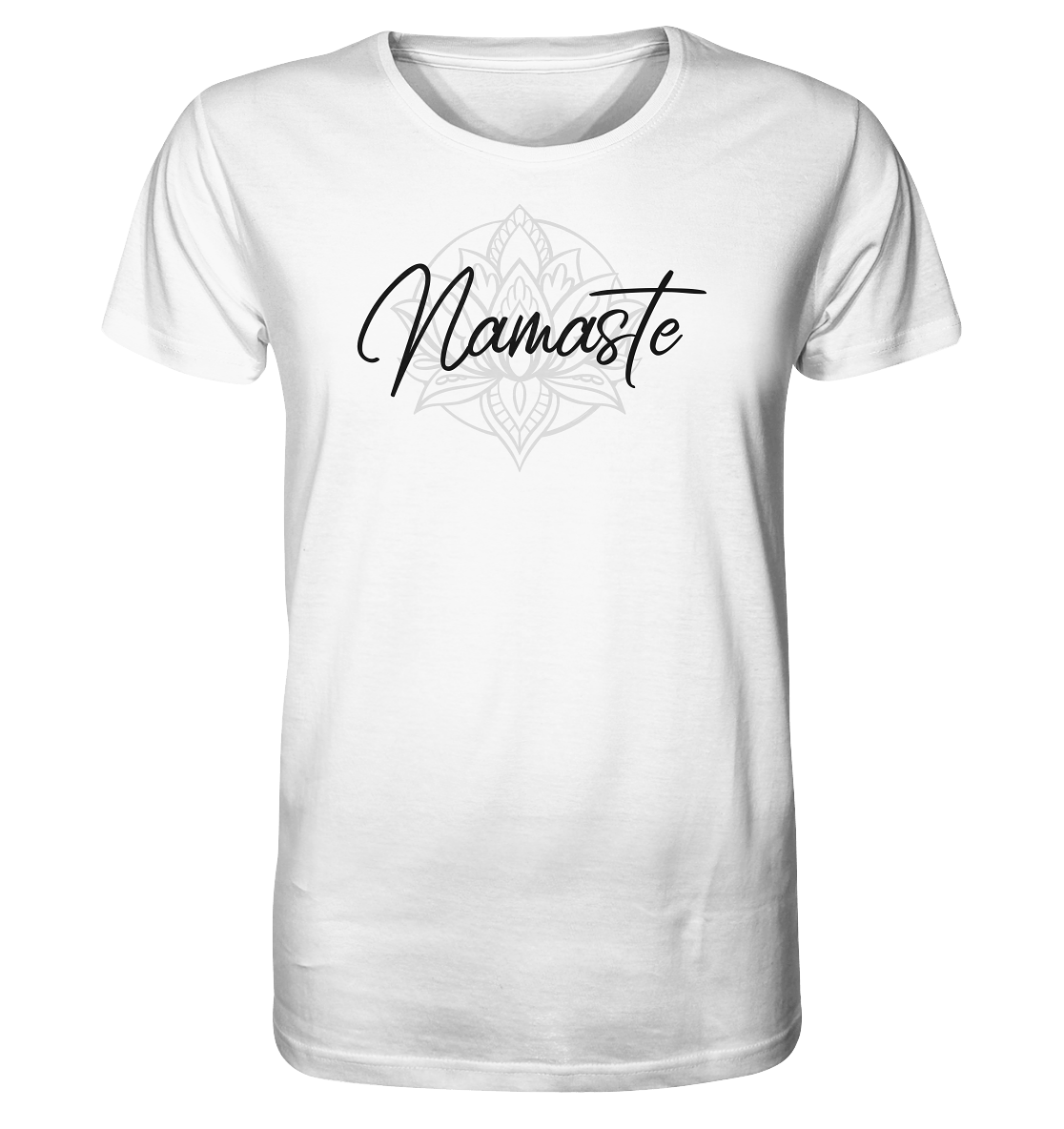 NAMASTE DIE BLUME DES LEBENS!- Herren T-Shirt Bioqualität