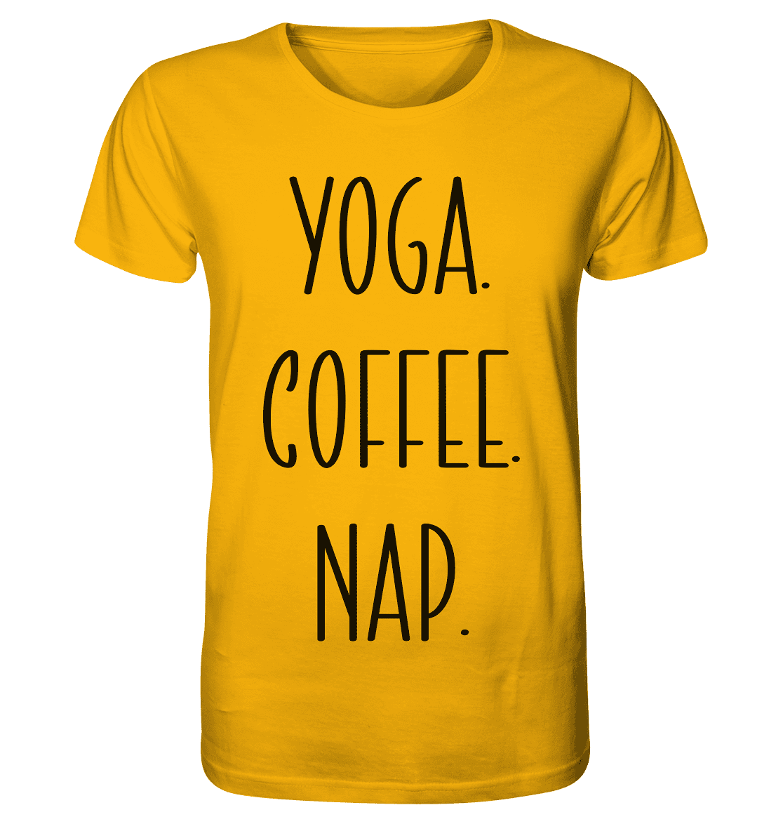 YOGA. COFFEE. NAP. - Herren T-Shirt Bioqualität