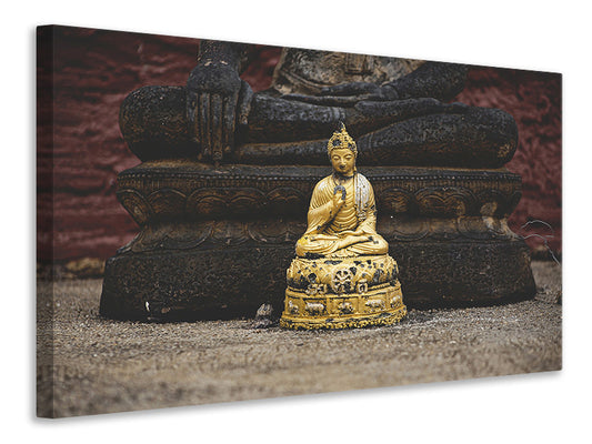 Leinwandbild Antiker Buddha