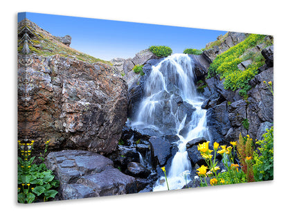 Leinwandbild Bewegender Wasserfall