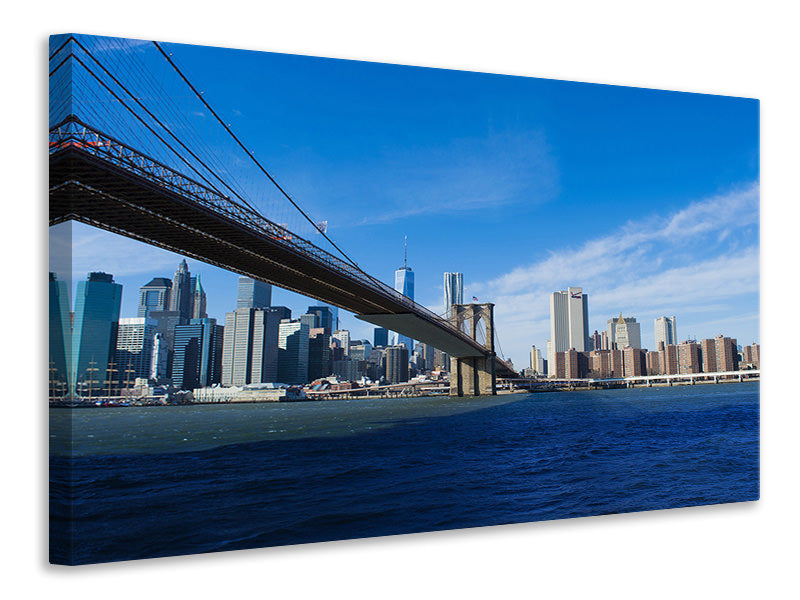 Leinwandbild Brooklyn Brücke bei Sonnenschein