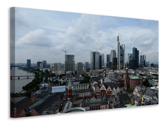 Leinwandbild Die Dächer von Frankfurt